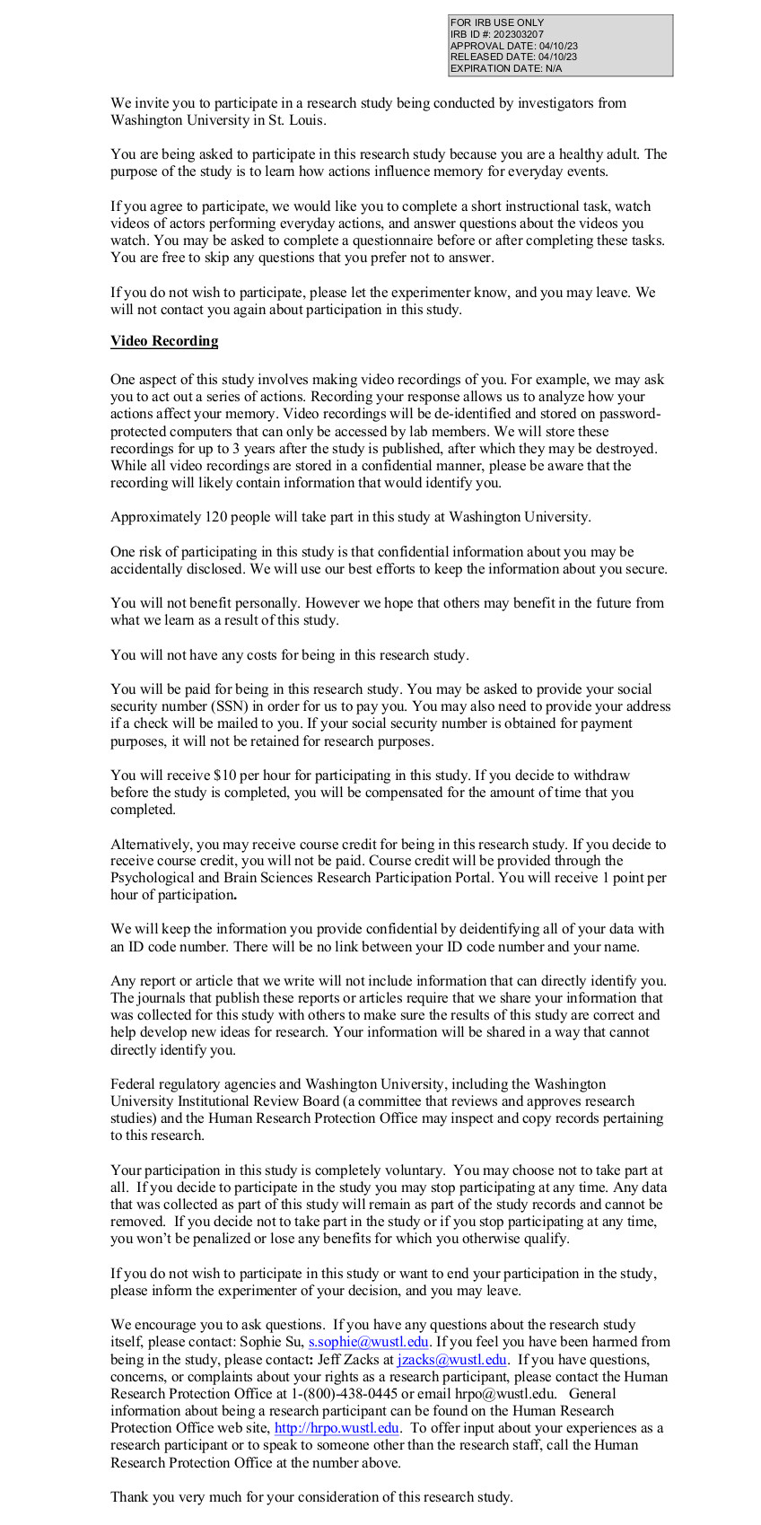 Consent information sheet